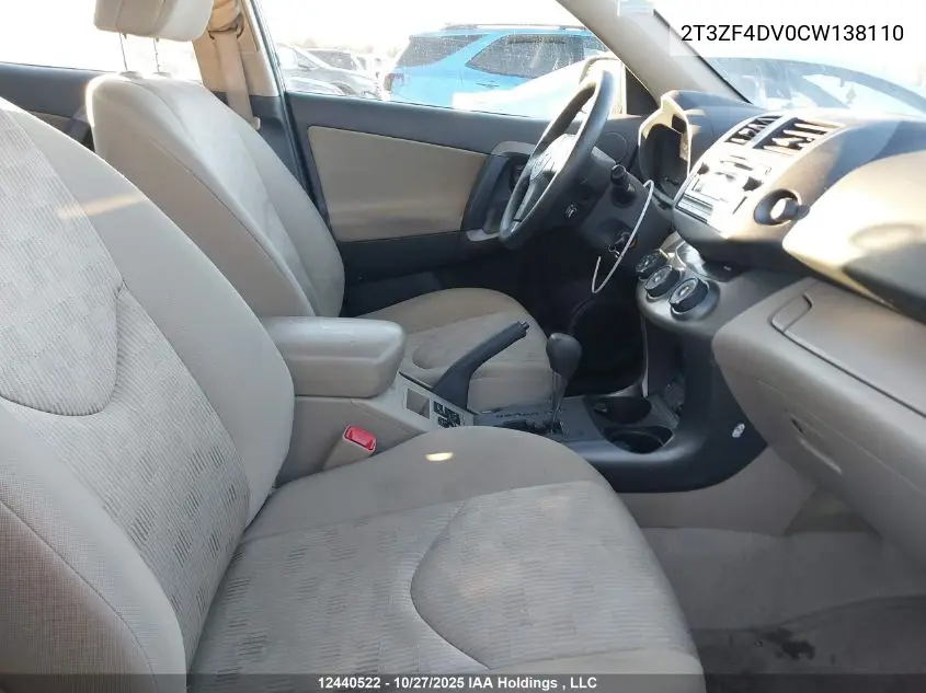 2T3ZF4DV0CW138110 2012 Toyota Rav4