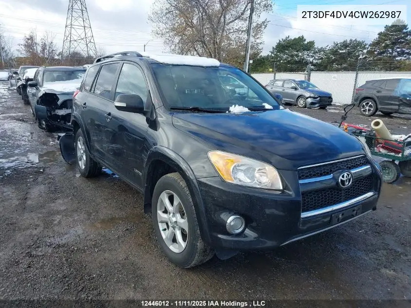 2T3DF4DV4CW262987 2012 Toyota Rav4 Limited