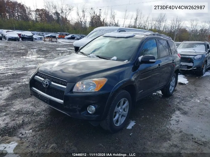 2T3DF4DV4CW262987 2012 Toyota Rav4 Limited