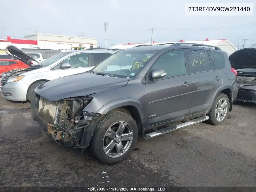 2T3RF4DV9CW221440 2012 Toyota Rav4
