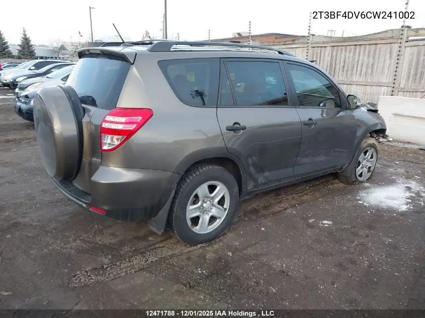 2T3BF4DV6CW241002 2012 Toyota Rav4