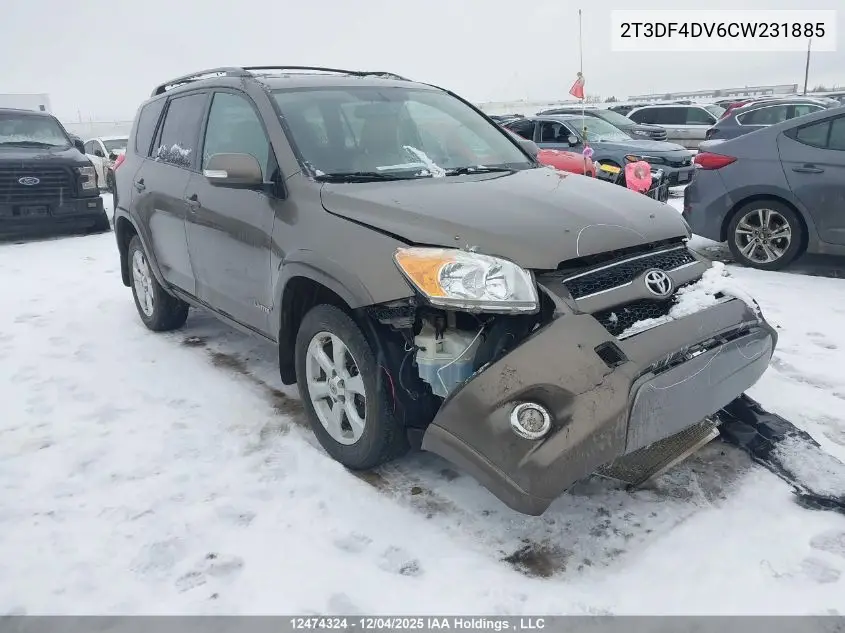 2T3DF4DV6CW231885 2012 Toyota Rav4 Limited