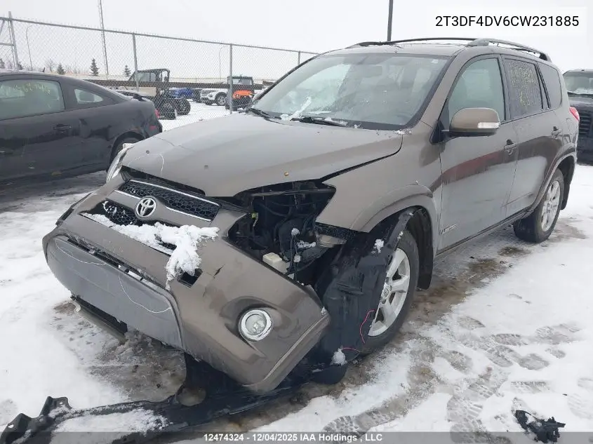 2T3DF4DV6CW231885 2012 Toyota Rav4 Limited