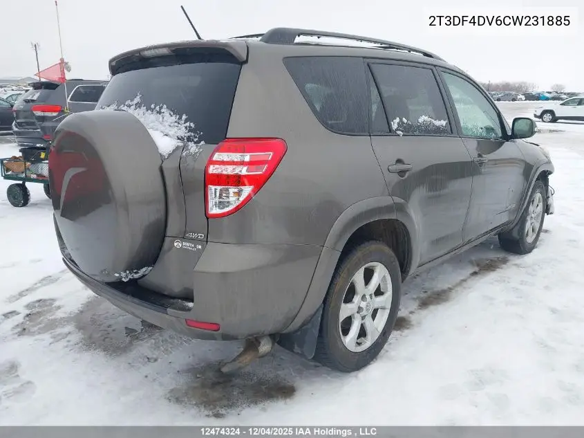 2T3DF4DV6CW231885 2012 Toyota Rav4 Limited