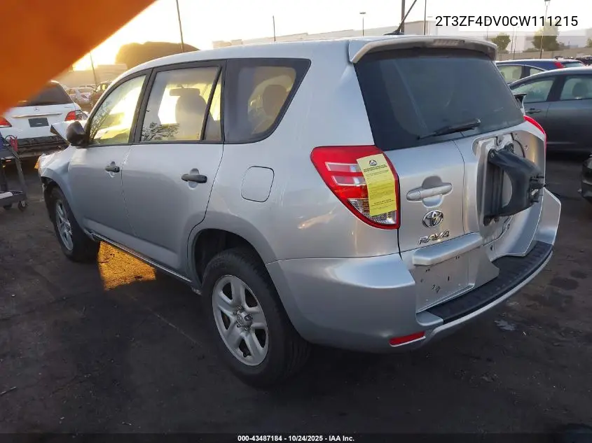 2T3ZF4DV0CW111215 2012 Toyota Rav4