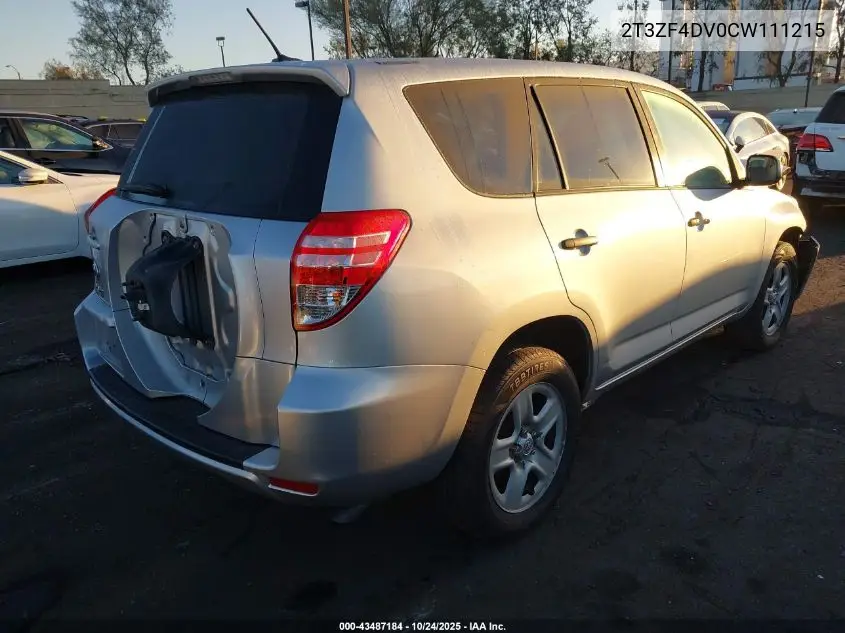 2T3ZF4DV0CW111215 2012 Toyota Rav4