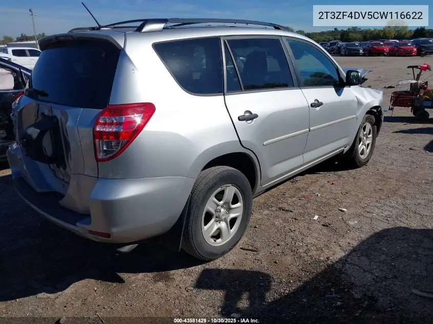 2T3ZF4DV5CW116622 2012 Toyota Rav4