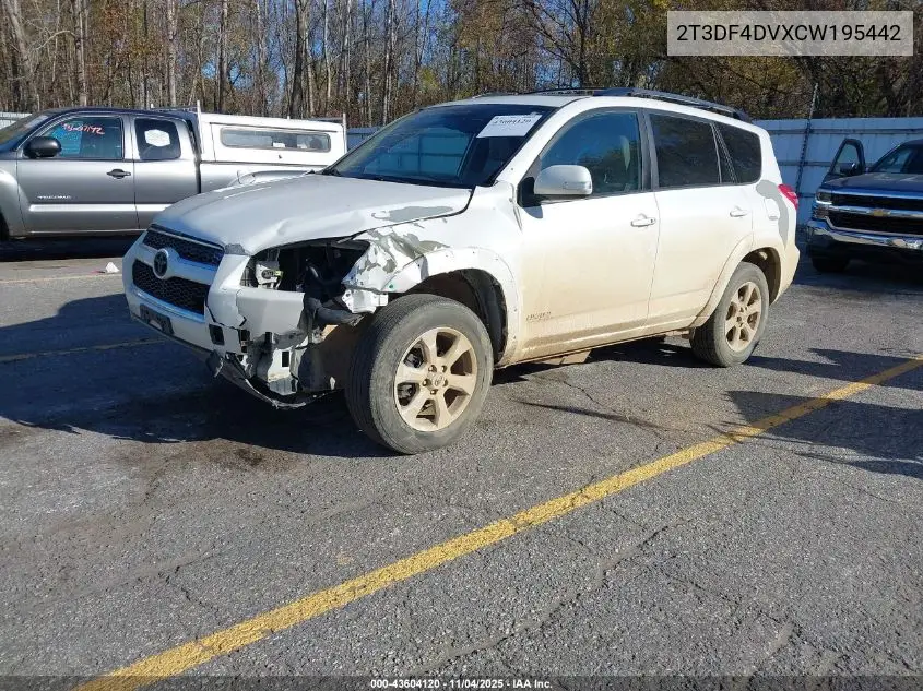 2T3DF4DVXCW195442 2012 Toyota Rav4 Limited
