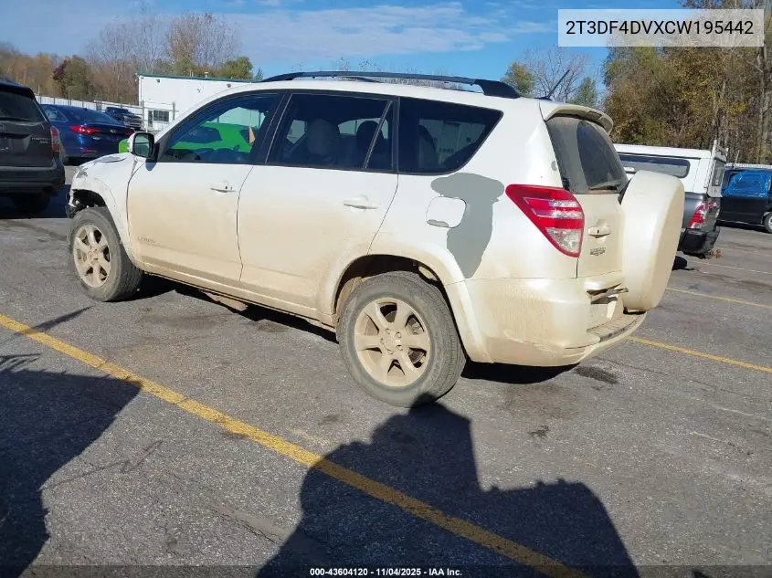 2T3DF4DVXCW195442 2012 Toyota Rav4 Limited