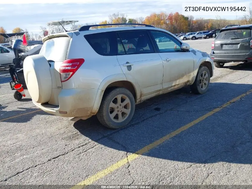 2T3DF4DVXCW195442 2012 Toyota Rav4 Limited