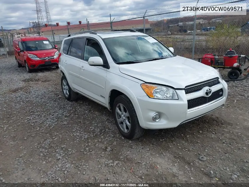 2T3DK4DV0CW069571 2012 Toyota Rav4 Limited V6