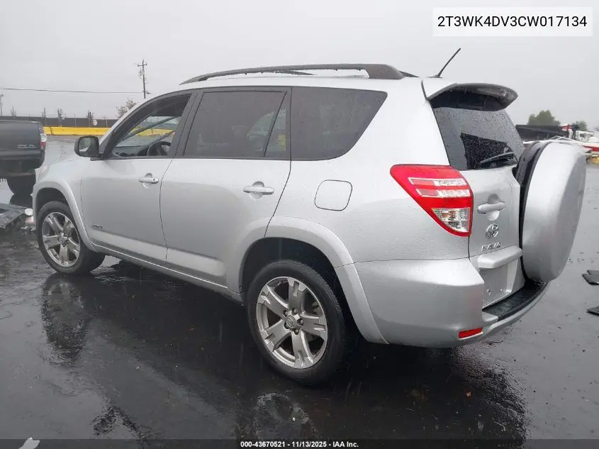 2T3WK4DV3CW017134 2012 Toyota Rav4 Sport V6