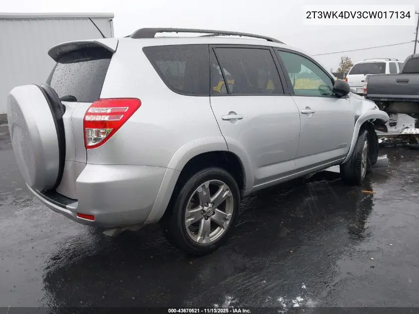 2T3WK4DV3CW017134 2012 Toyota Rav4 Sport V6