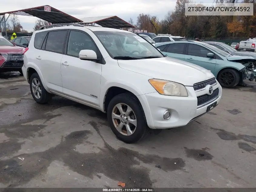 2T3DF4DV7CW254592 2012 Toyota Rav4 Limited