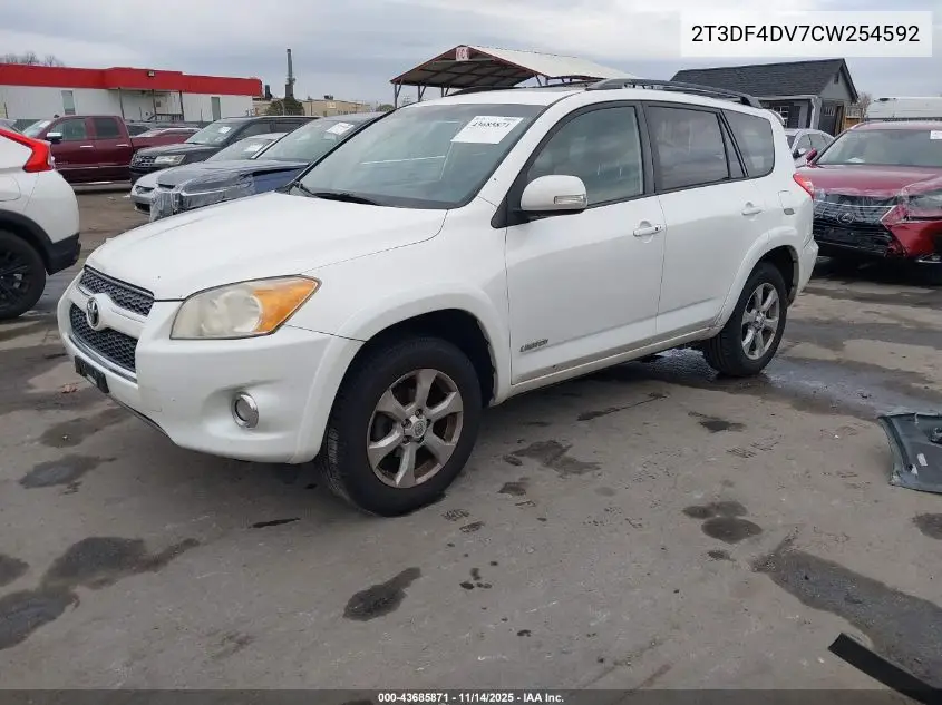 2T3DF4DV7CW254592 2012 Toyota Rav4 Limited