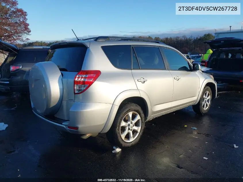 2T3DF4DV5CW267728 2012 Toyota Rav4 Limited