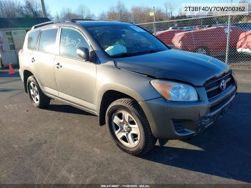 2T3BF4DV7CW200362 2012 Toyota Rav4