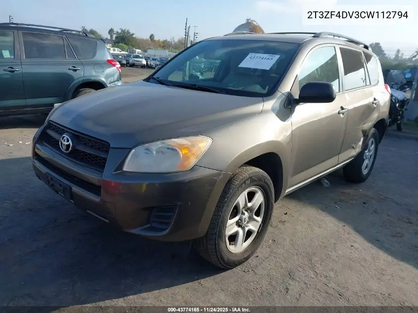 2T3ZF4DV3CW112794 2012 Toyota Rav4