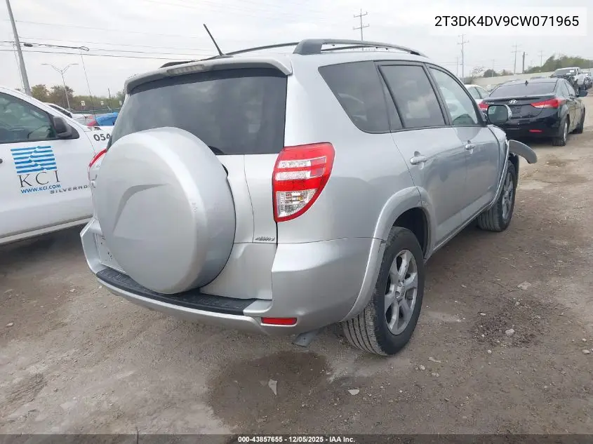 2T3DK4DV9CW071965 2012 Toyota Rav4 Limited V6