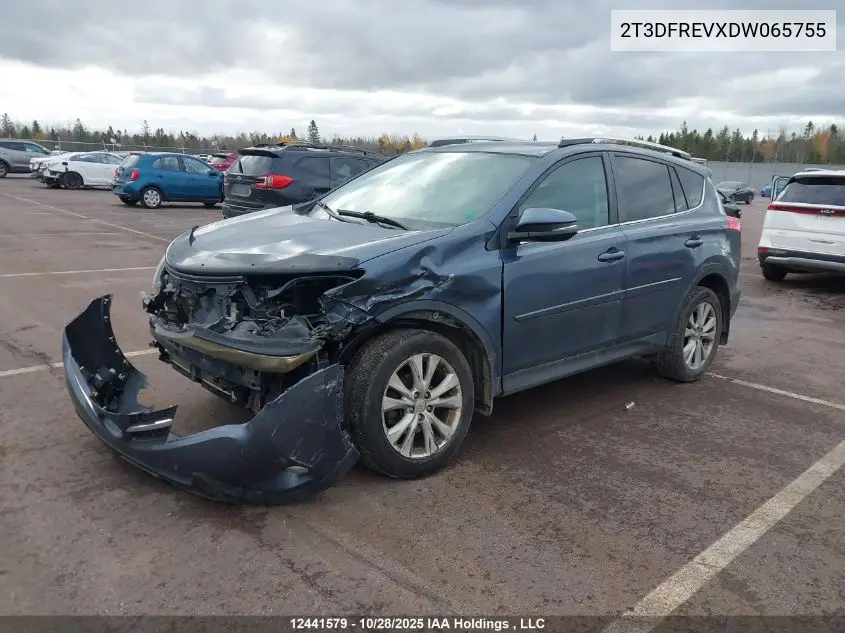 2T3DFREVXDW065755 2013 Toyota Rav4 Limited