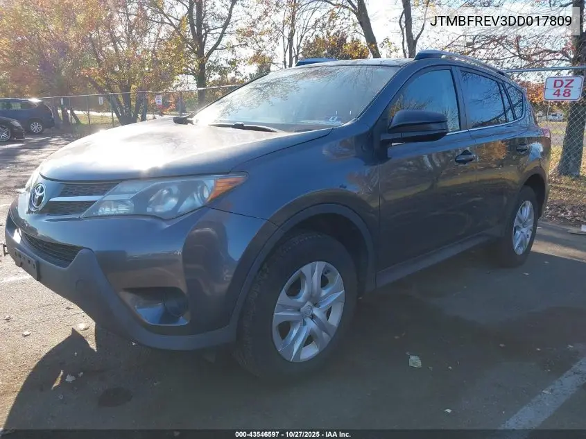 JTMBFREV3DD017809 2013 Toyota Rav4 Le