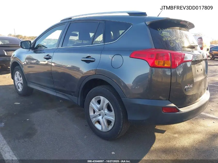 JTMBFREV3DD017809 2013 Toyota Rav4 Le