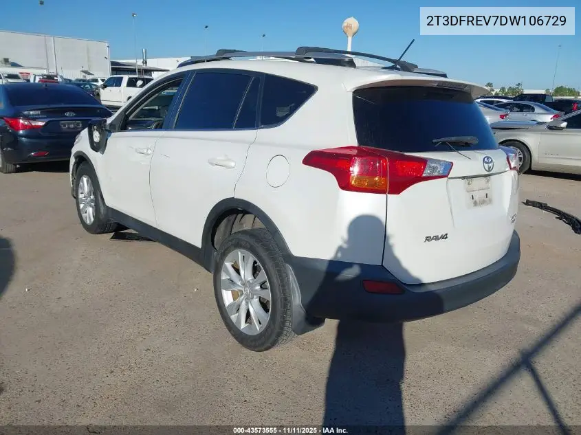 2T3DFREV7DW106729 2013 Toyota Rav4 Limited