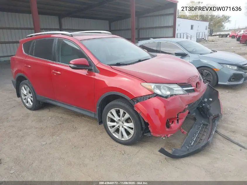 2T3DFREVXDW071636 2013 Toyota Rav4 Limited