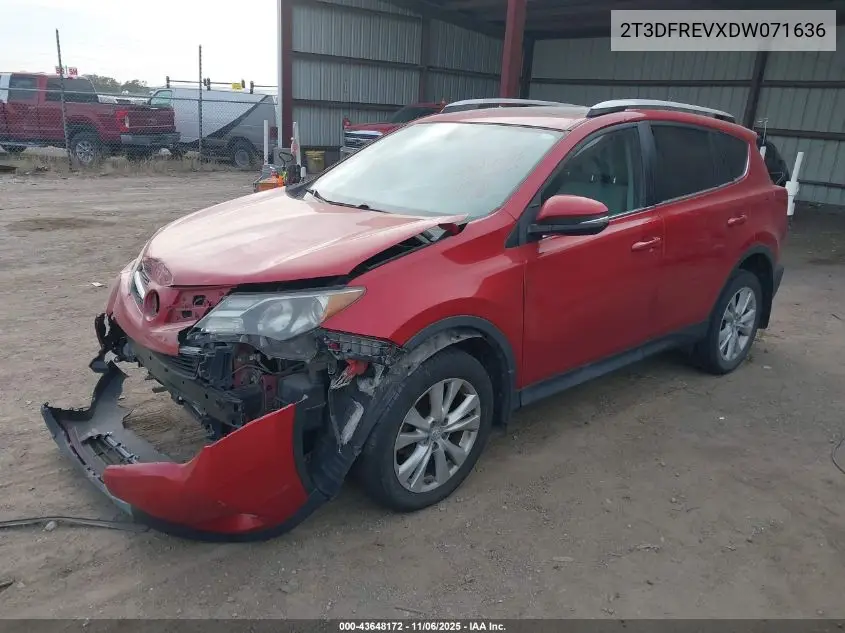 2T3DFREVXDW071636 2013 Toyota Rav4 Limited