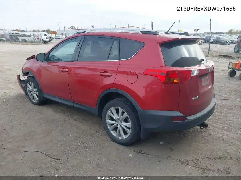 2T3DFREVXDW071636 2013 Toyota Rav4 Limited