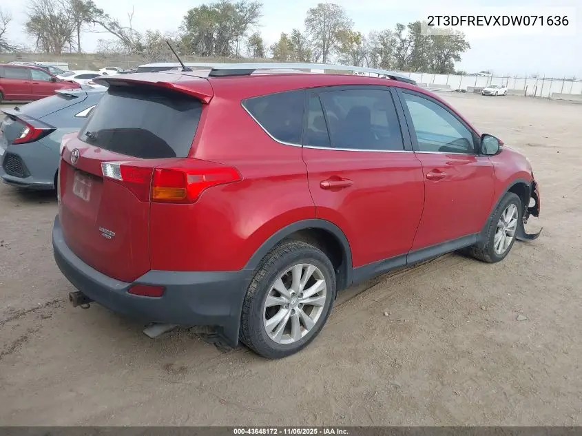 2T3DFREVXDW071636 2013 Toyota Rav4 Limited