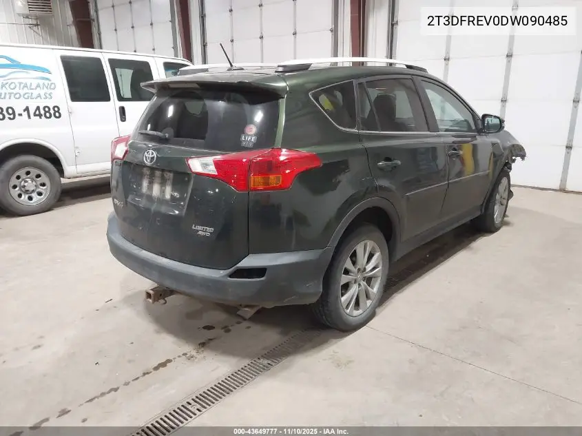 2T3DFREV0DW090485 2013 Toyota Rav4 Limited