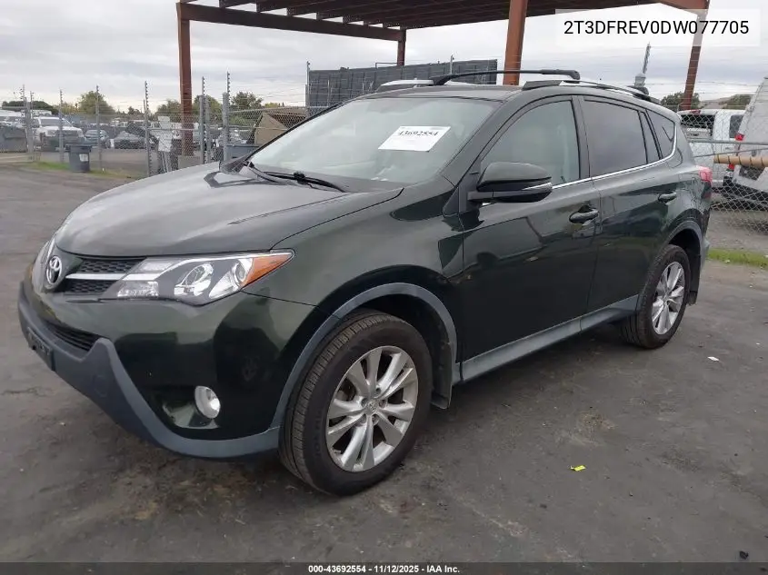 2T3DFREV0DW077705 2013 Toyota Rav4 Limited