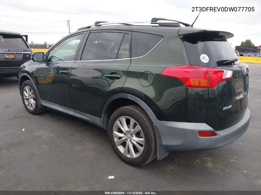 2T3DFREV0DW077705 2013 Toyota Rav4 Limited