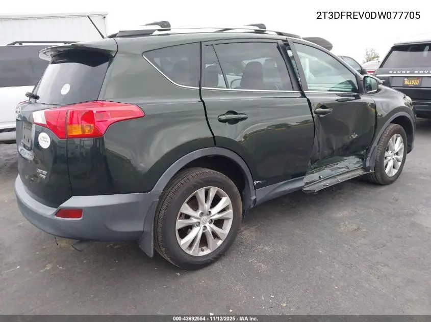 2T3DFREV0DW077705 2013 Toyota Rav4 Limited