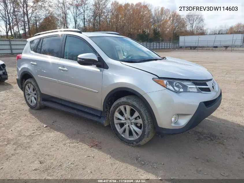 2T3DFREV3DW114603 2013 Toyota Rav4 Limited