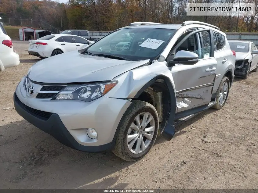 2T3DFREV3DW114603 2013 Toyota Rav4 Limited