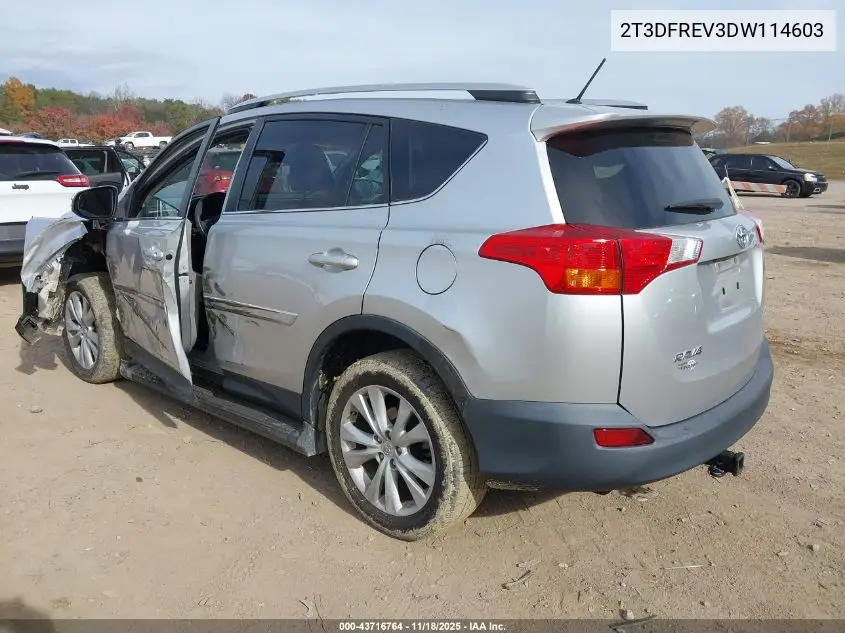2T3DFREV3DW114603 2013 Toyota Rav4 Limited