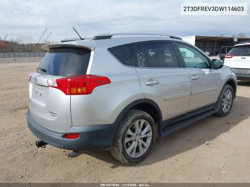 2T3DFREV3DW114603 2013 Toyota Rav4 Limited