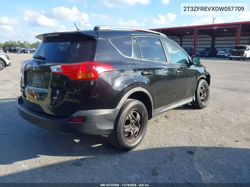 2T3ZFREVXDW057709 2013 Toyota Rav4 Le