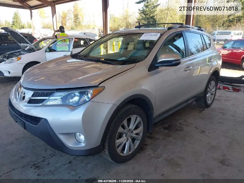 2T3DFREV6DW071018 2013 Toyota Rav4 Limited