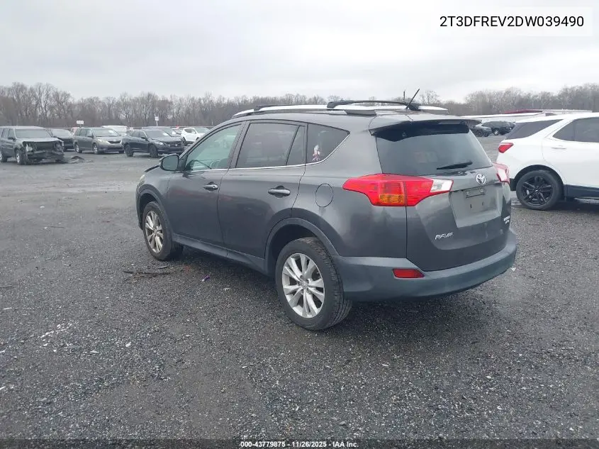 2T3DFREV2DW039490 2013 Toyota Rav4 Limited