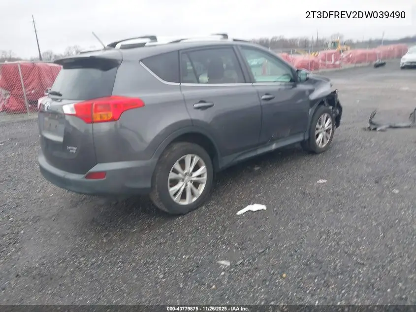 2T3DFREV2DW039490 2013 Toyota Rav4 Limited