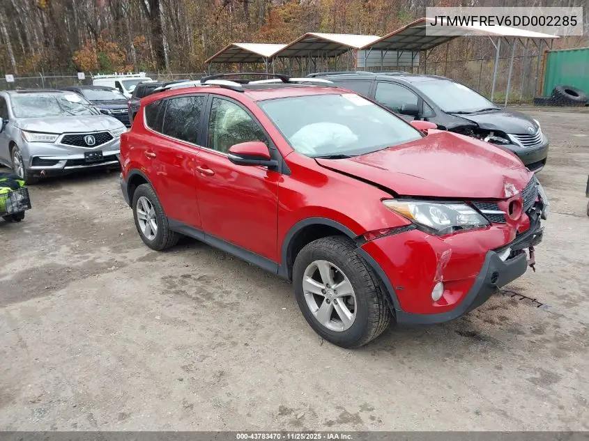 JTMWFREV6DD002285 2013 Toyota Rav4 Xle