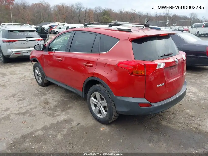 JTMWFREV6DD002285 2013 Toyota Rav4 Xle
