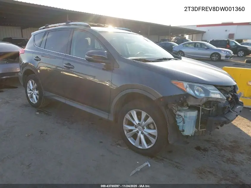 2T3DFREV8DW001360 2013 Toyota Rav4 Limited