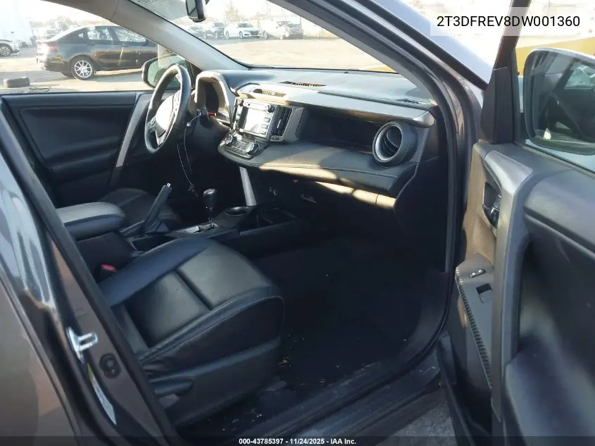 2T3DFREV8DW001360 2013 Toyota Rav4 Limited