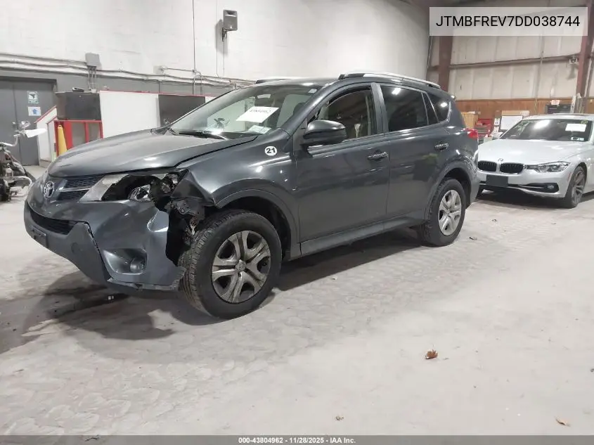 JTMBFREV7DD038744 2013 Toyota Rav4 Le