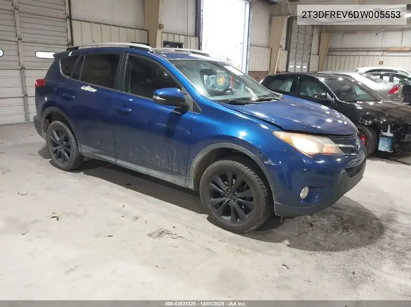 2T3DFREV6DW005553 2013 Toyota Rav4 Limited