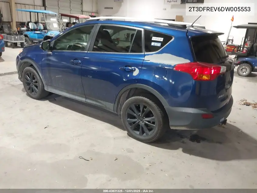 2T3DFREV6DW005553 2013 Toyota Rav4 Limited
